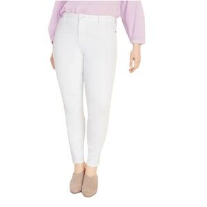 Old Navy Mid Rise, Super Skinny Ankle White Denim Jean Pants Size 16